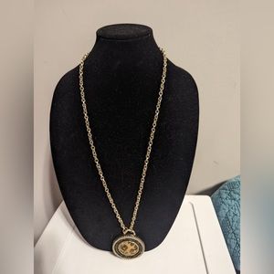 Chicos Cheetah Print Pendant Necklace